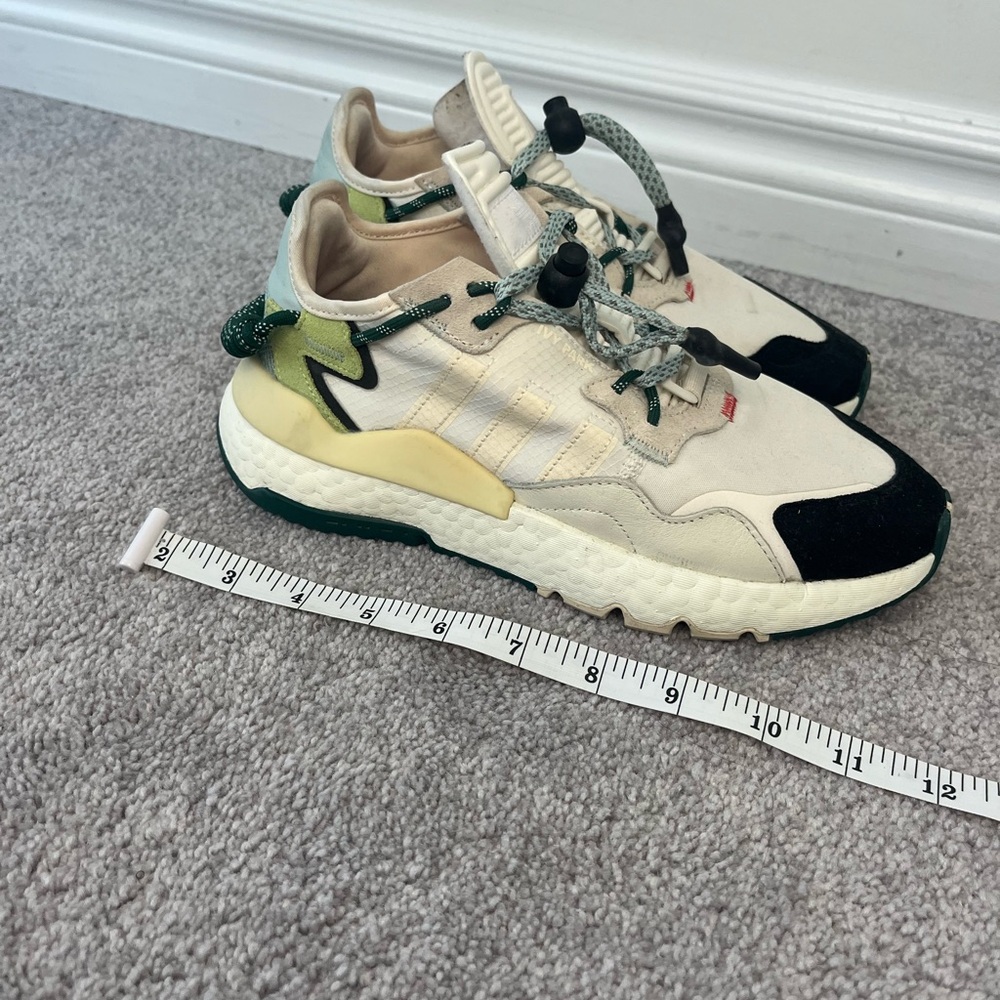 Adidas Ivy Park Cream and Green Sneakers